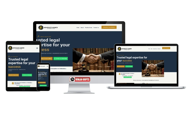 Example responsive website design for a lawyer