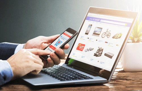 Ecommerce website and online store illustration