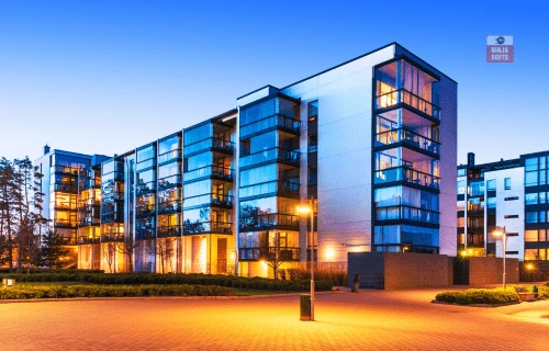 Real estate industry website design illustration