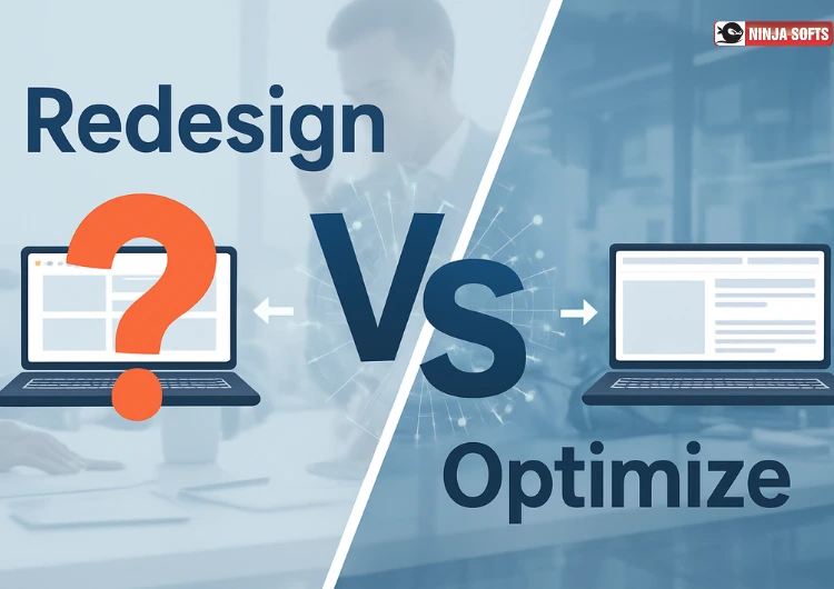 Website redesign and optimization illustration