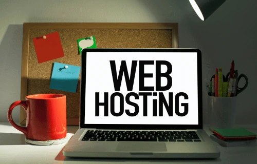 Website hosting and domains illustration